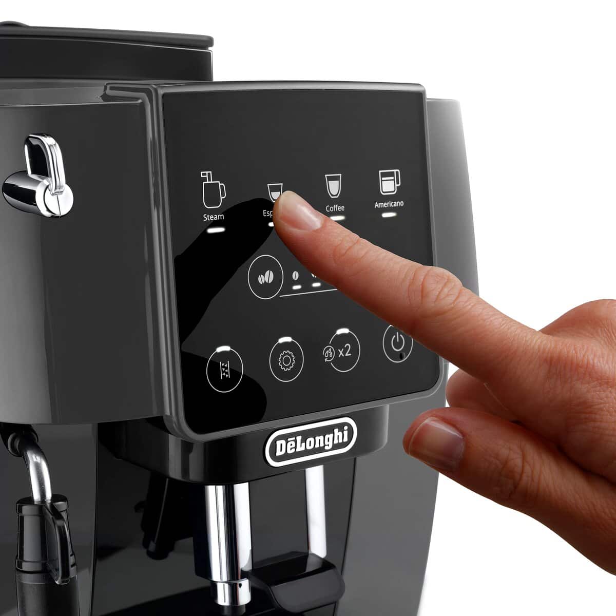02 Magnifica Start ECAM220.22.GB – soft-touch панелът с бутоните Steam, Espresso, Coffee и Americano
