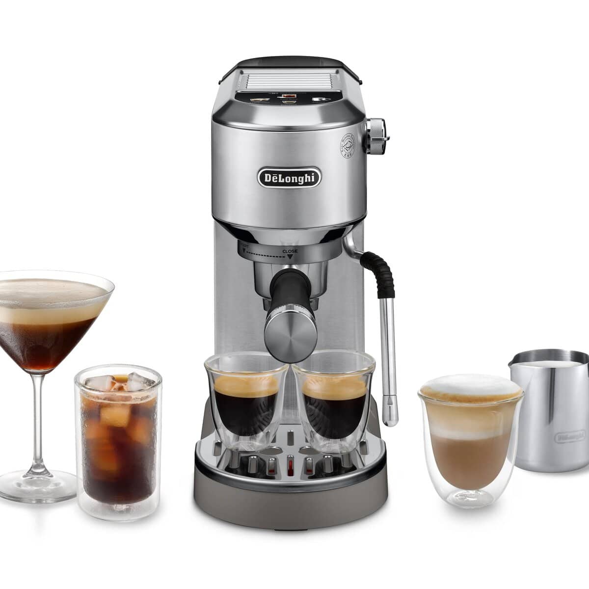 13 De'Longhi Dedica Duo EC890.M в метал с еспресо, лате, Cold Brew и кана за мляко