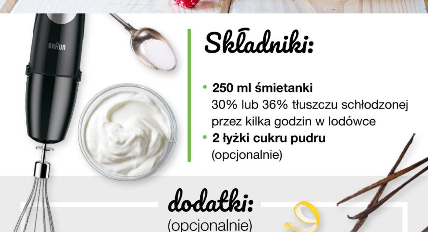 Przepis na bitą śmietanę