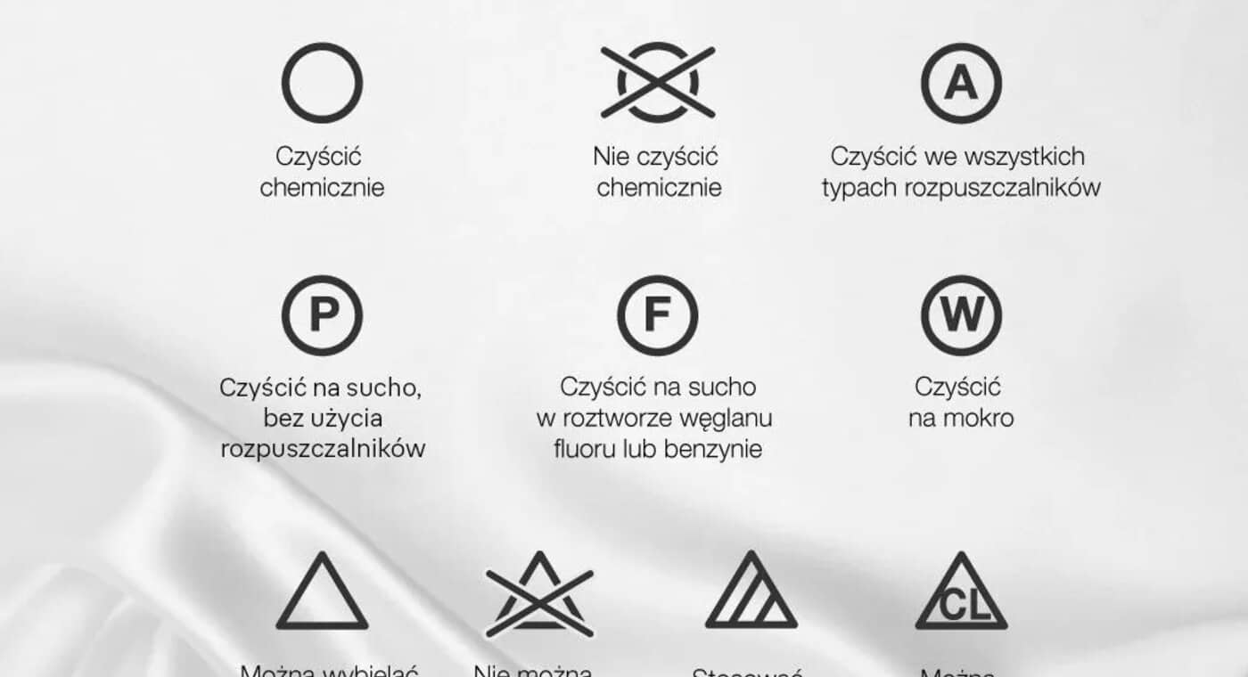 symbole czyszczenia chemicznego