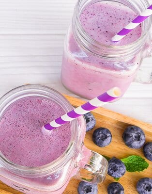 Smoothie myrtilles protéiné