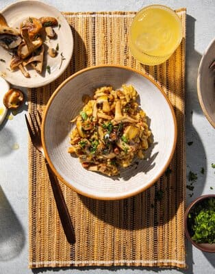 Risotto aux cèpes et pancetta fumée