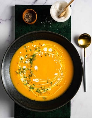 Roasted carrot ginger soup