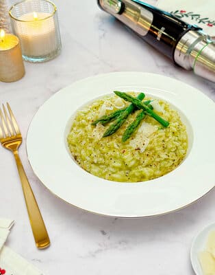 Risotto de espárragos y trufa