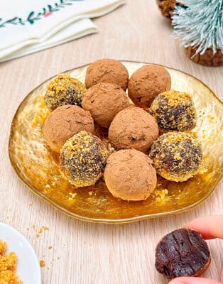 Trufas de chocolate y praliné