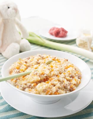 Vegetable couscous with minced beef