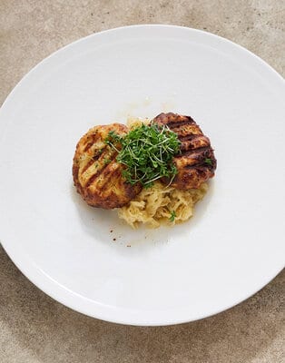 Kaspressknödel mit Sauerkraut
