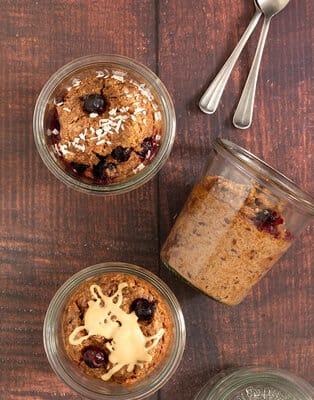 Baked oats met bosbessen