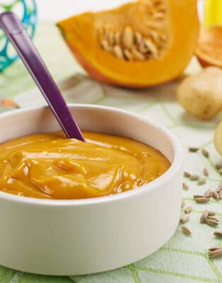 Pumpkin potato rye purée