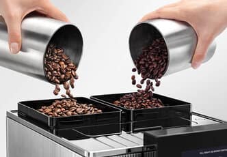 Dual bean hopper