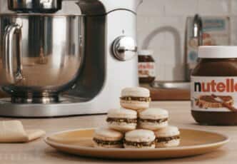 Macarons vanille, pistaches & Nutella®