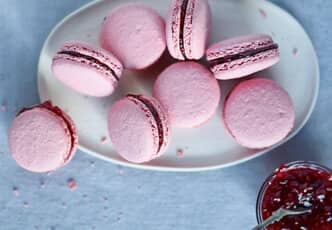 Strawberry Macarons