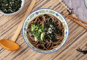 Vegetarian Toshikoshi Soba (New Year Noodle Soup)