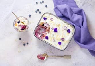 Tiramisu à la myrtille et au citron