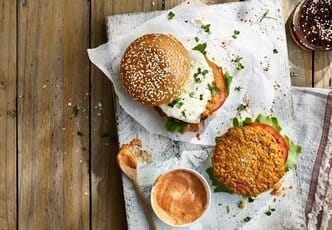 Cheesy Chickpea Burgers