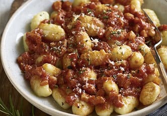 Gnocchi à la sauce tomate et Pancetta