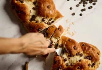 Brioche tressée aux pépites de chocolat