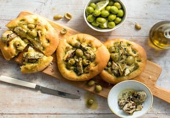 Olive and Artichoke Focaccia