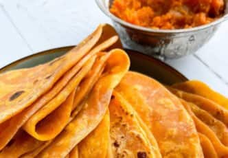 Sweet Potato Mash Flatbreads by Shelina Permalloo