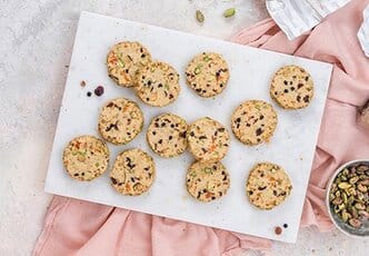 Pistachio and Fruit 'Slice and Bake' Cookies