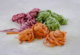 Pâtes fraîches colorées