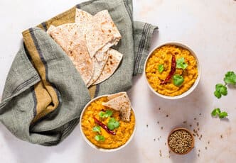 Dhal de potiron et chapati