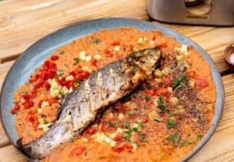 Baked Fish with Harissa Gazpacho with Nico Reynolds
