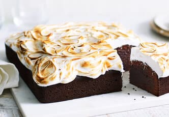 Gluten Free Chocolate Brownie Meringue Cake Recipe