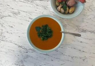 Soupe de carotte au chorizo