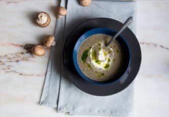 Mushroom Soup with Tarragon Oil