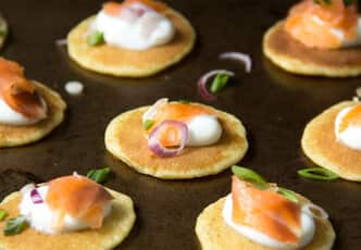 Blinis au saumon fumé