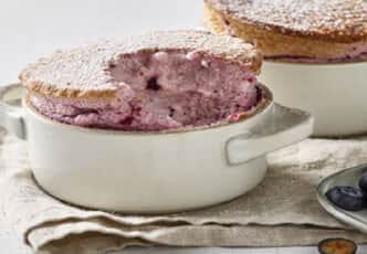 Suflé de arándanos