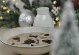 Mushroom Soup, Roast Chestnuts and Winter Truffle by Paul Ainsworth