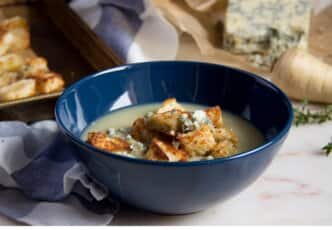Parsnip Soup with Stilton Croutons