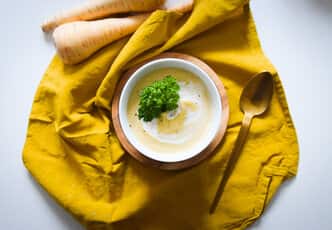 Soupe de panais, mascarpone et gingembre