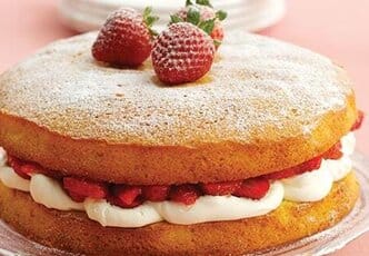 Strawberries and Cream Sponge