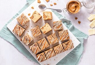 White Chocolate and Speculoos Blondies