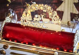 Bûche framboise vanille