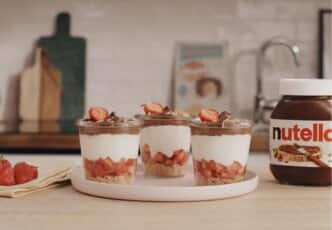 Cheesecake aux fraises & Nutella®