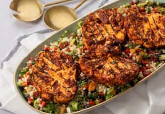 Salade de couscous et chou-fleur rôti