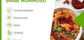 Pyszne dodatki, którymi wzbogacisz smak hummusu - infografika.
