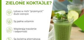 Dlaczego warto pić zielone koktajle? - infografika