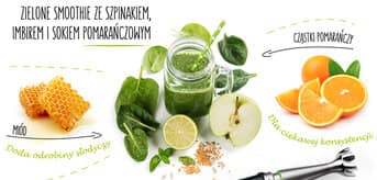 zielone smoothie ze szpinakiem