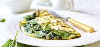 Omlet francuski ze szpinakiem - zdjęcie.