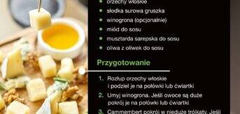 koreczki z serem pleśniowym i owocami