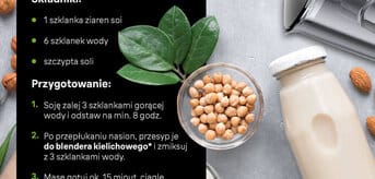 Jak zrobić mleko sojowe? Potrzebne składniki i sposób przygotowania - infografika