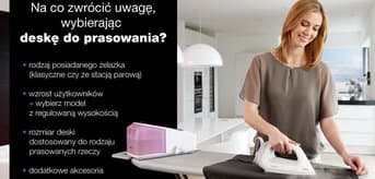 na co zwrócić uwagę wybierając deskę do prasowania - infografika