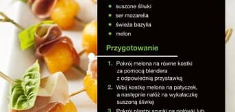 koreczki z szynką prosciutto