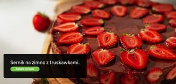 Sernik na zimno z truskawkami - baner.