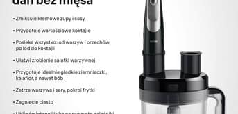 Braun MultiQuick 9 - fleksi-pomocnik w przygotowywaniu dań bez mięsa - infografika